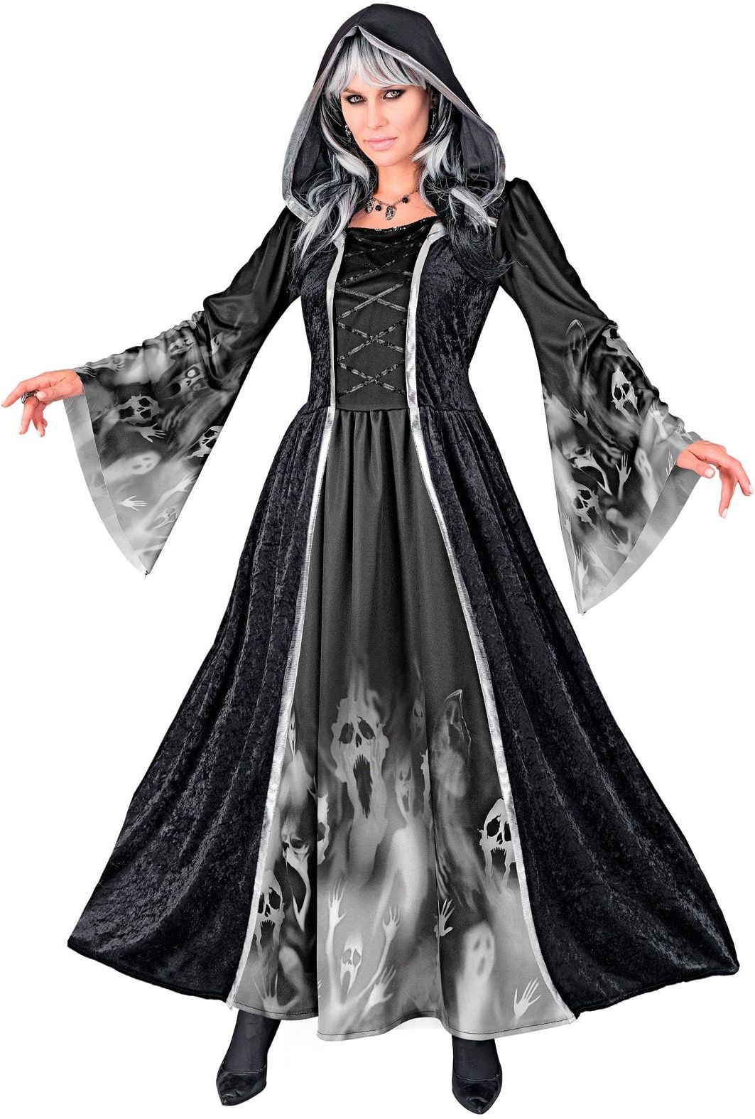 Heksenjurk Kostuum Halloween Zwart Dames