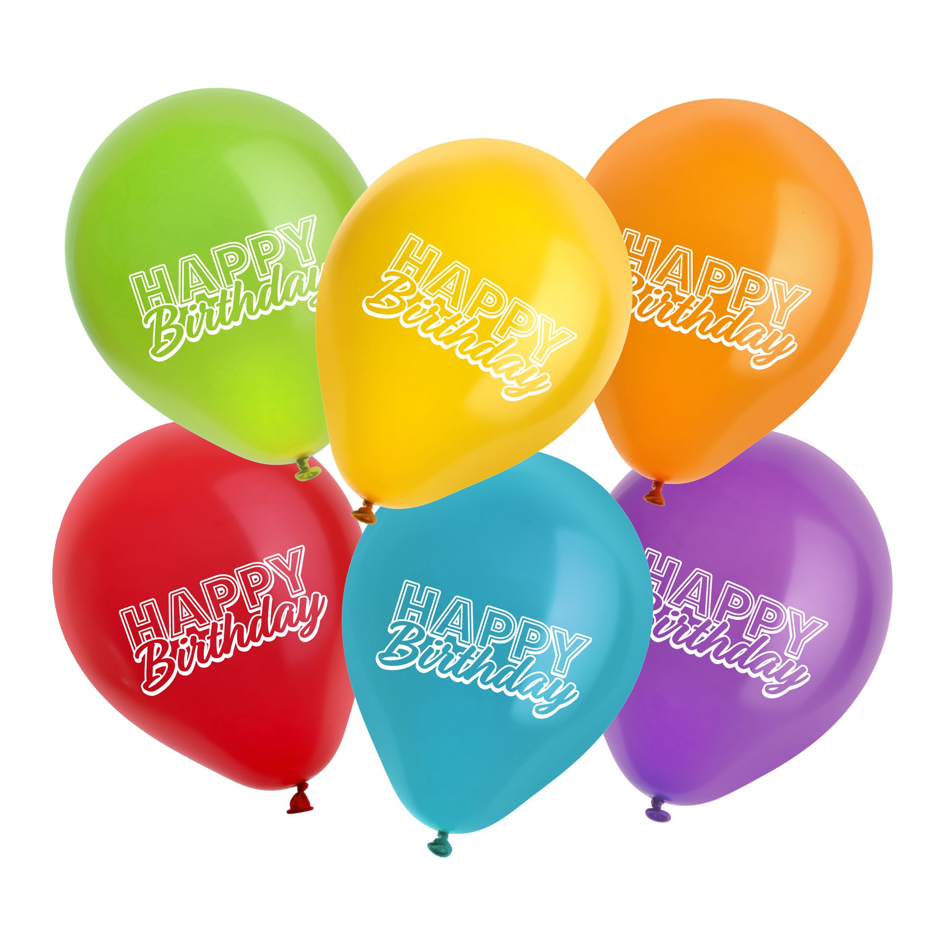 Gekleurde Ballonnen Mix Happy Birthday