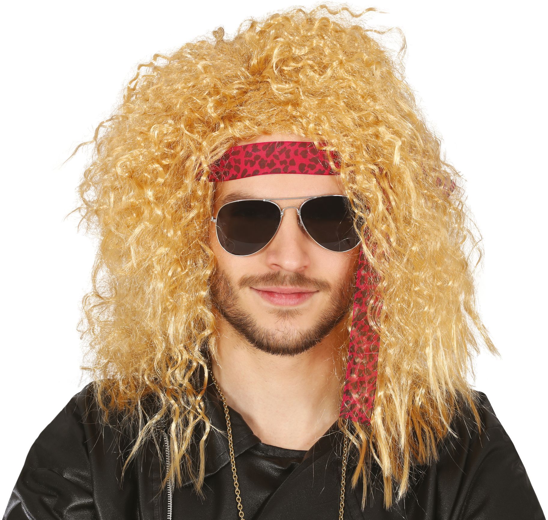 Heren 80's Rockstar Pruik