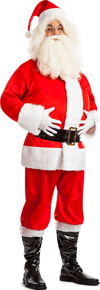 Heren Kostuum Kerstman Luxe