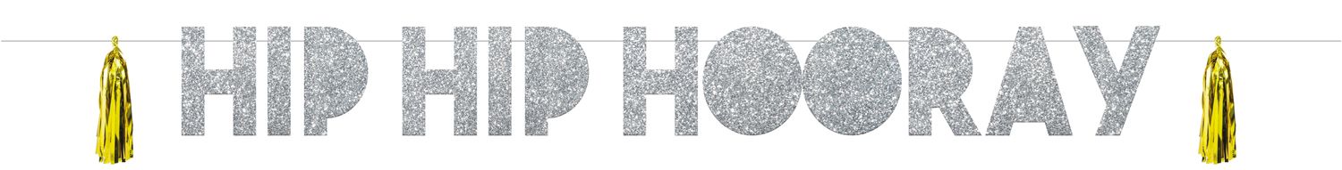 Hip Hip Hooray Letterslinger Zilver