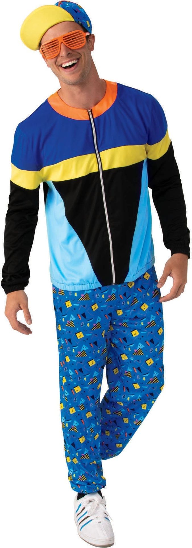 Hippe Jaren 90 Traningspak Blauw Heren