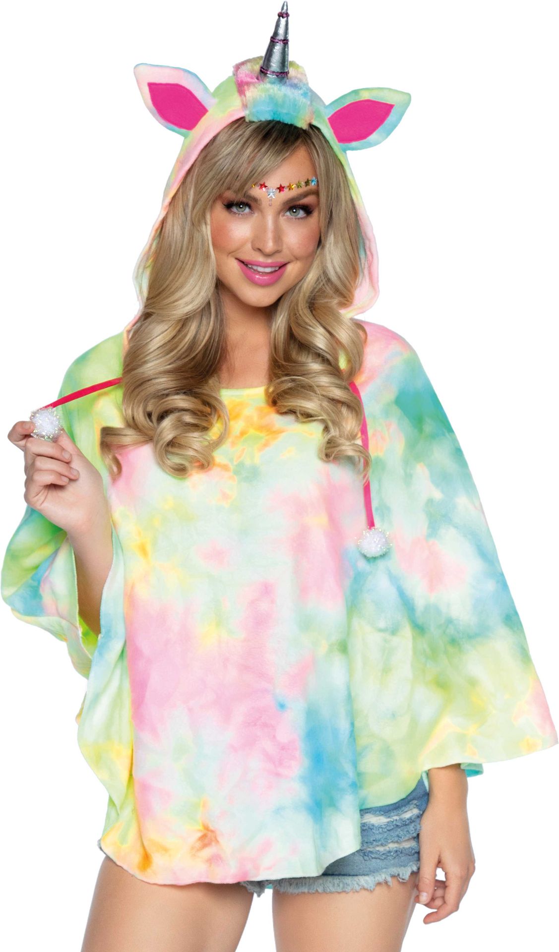 Hippe Tie Dye Unicorn Poncho
