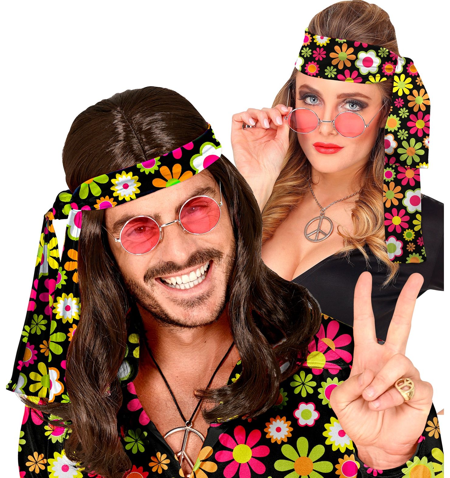 Hippie bloemen hoofdband