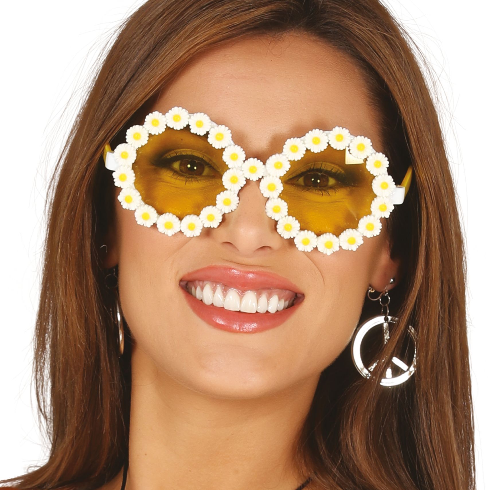Hippie bril met margrietjes