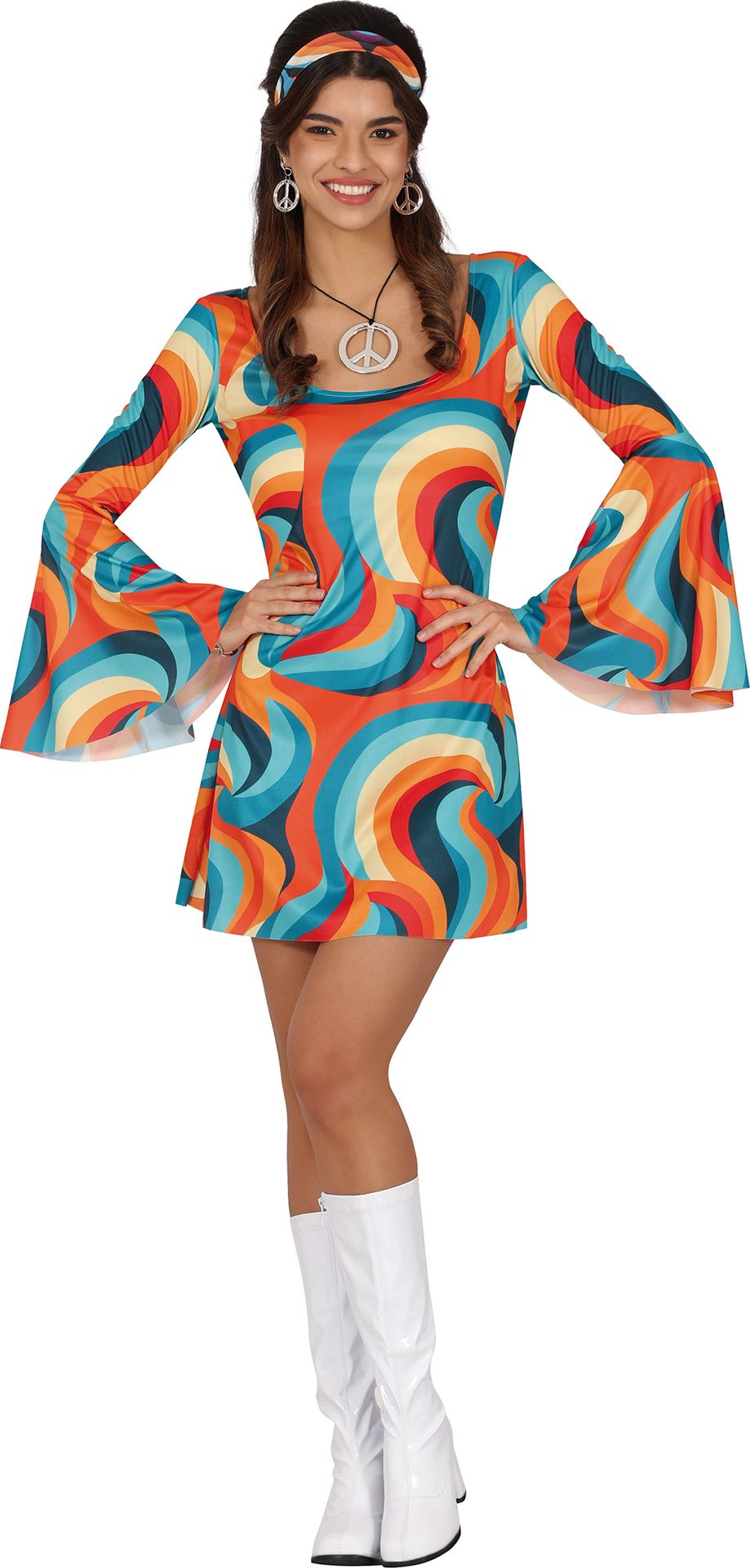 Hippie Disco Jurk 70's Dames