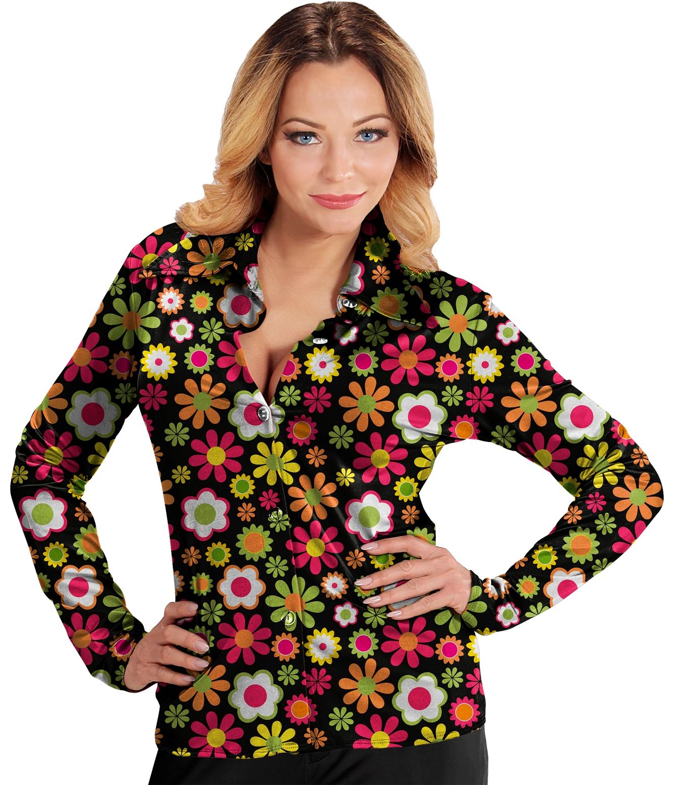 Hippie Flowers Shirt Dames