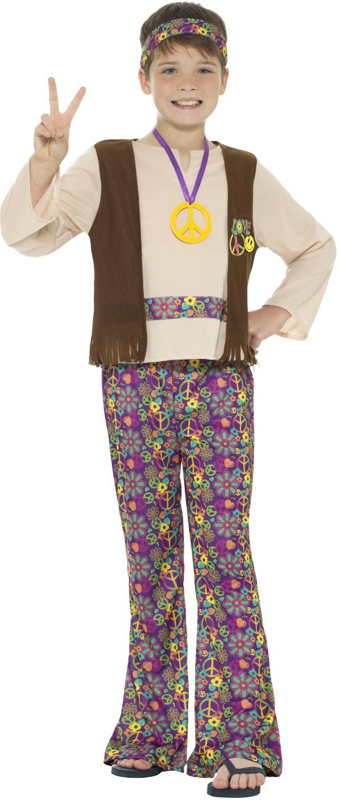 Hippie Jongens Outfit Bloemen