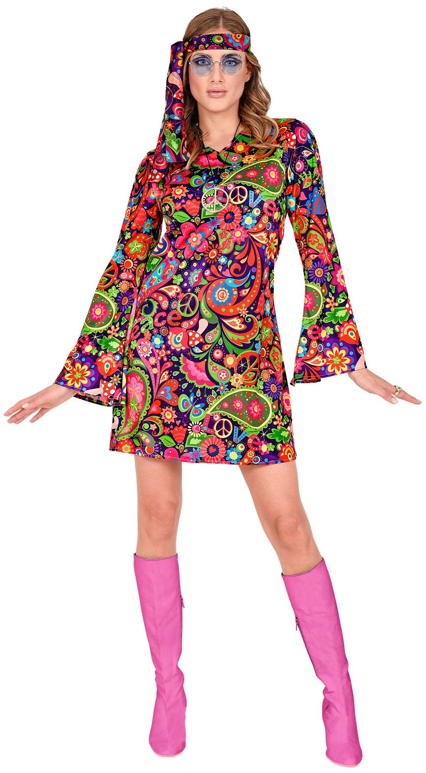 Hippie love kleurrijke jurk dames