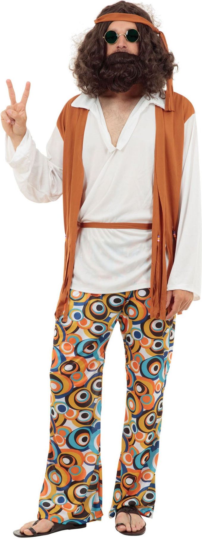 Hippie Man Heren Outfit jaren 60
