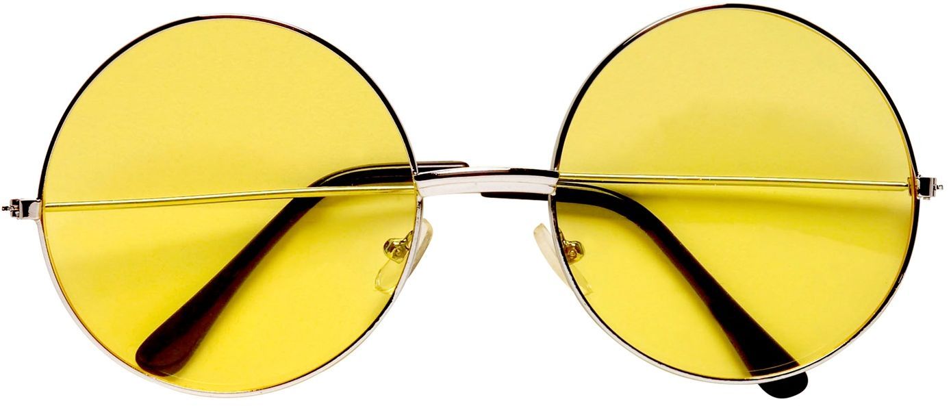 Hippie Retro Bril Geel