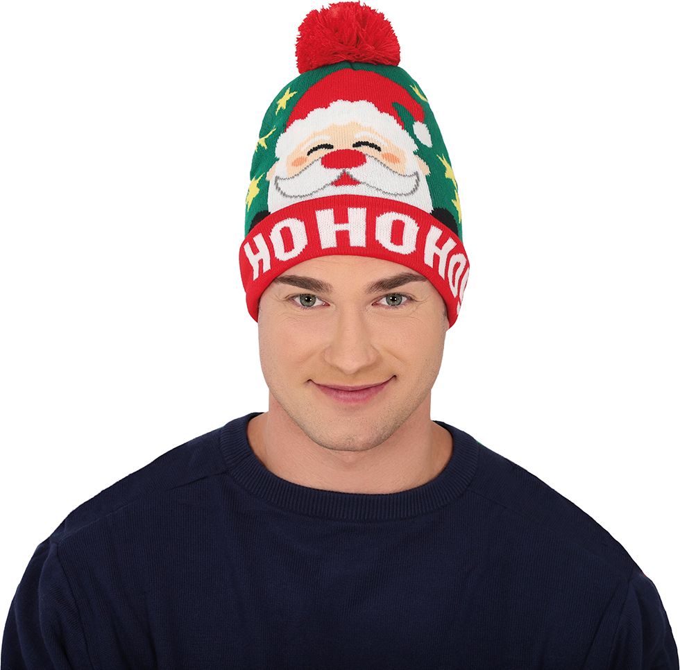 Ho Ho Ho Foute Kerst Muts Brei Effect