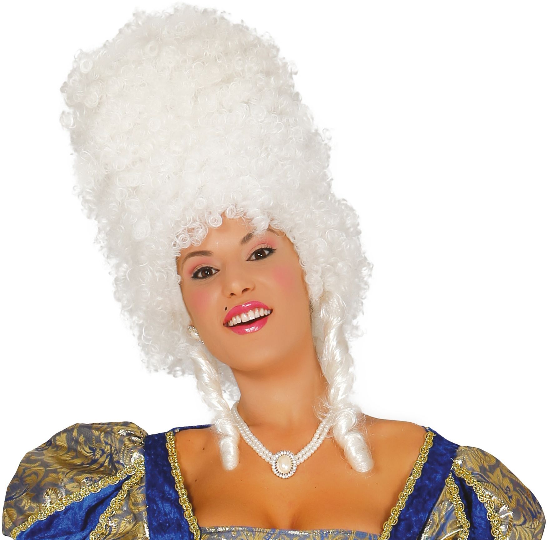 Hoge Markiezin Pruik Wit