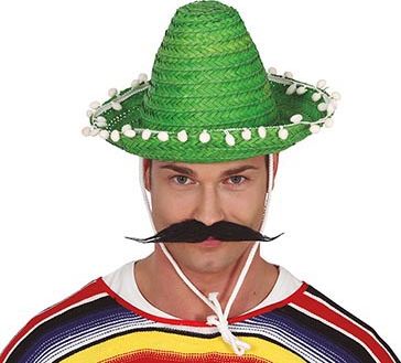 Hoge Mexicaanse Strohoed Groen