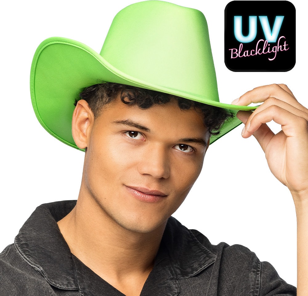 Hoge Neongroene Festival Cowboyhoed