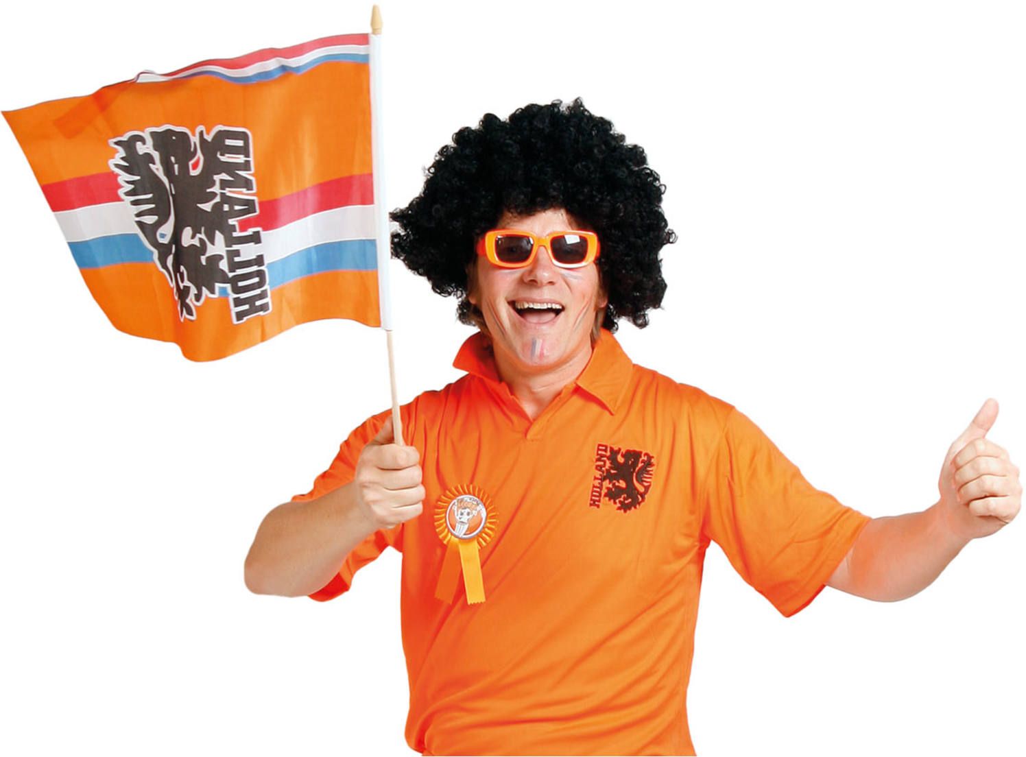 Holland supporter oranje zwaaivlag leeuw
