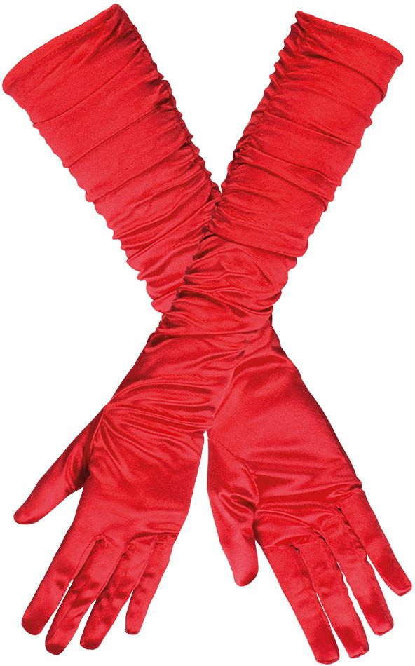 Hollywood lange handschoenen rood