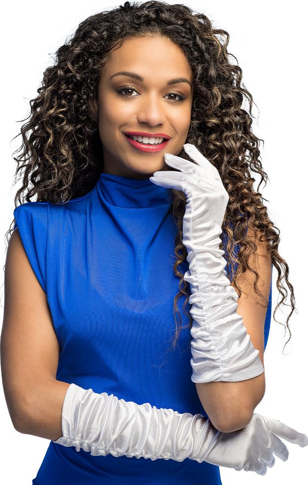 Hollywood Lange Handschoenen Wit