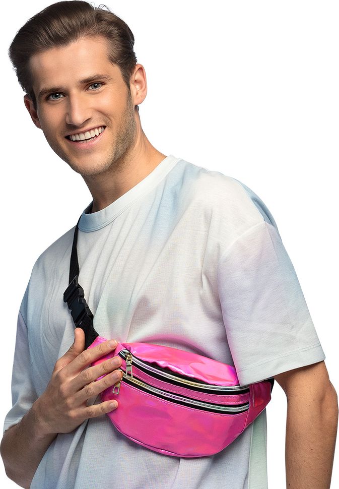 Holografisch Roze 80's Heuptasje