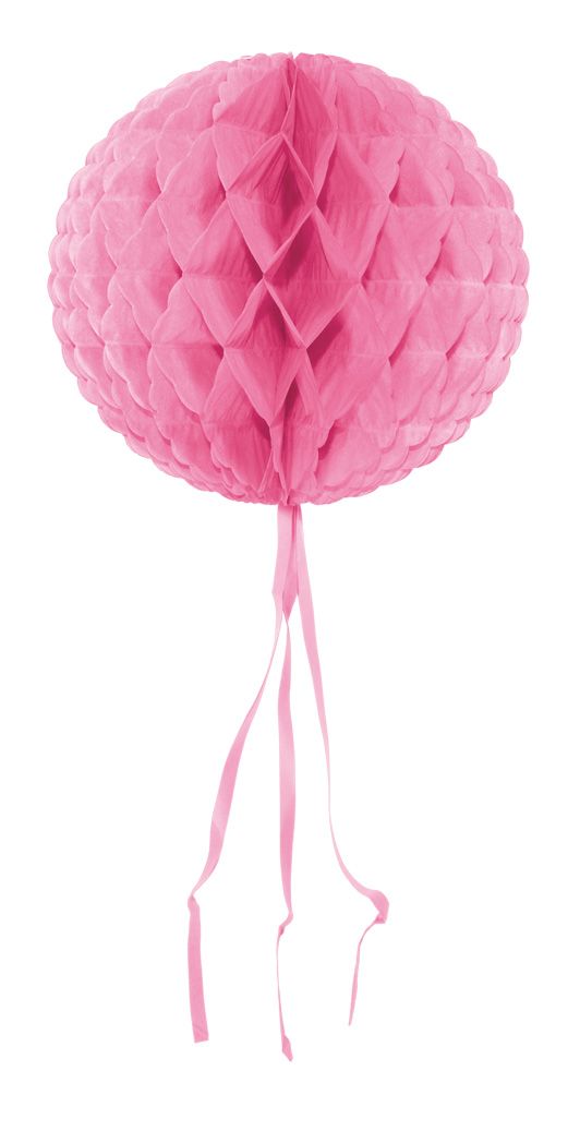 Honingraat Bol Versiering Baby Roze 30cm