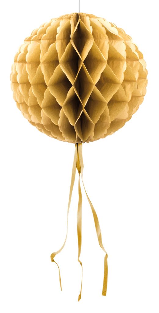 Honingraat Bol Versiering Goud 30cm