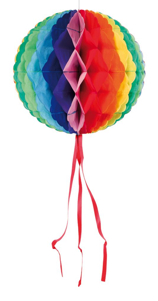 Honingraat Bol Versiering Meerkleurig 30cm