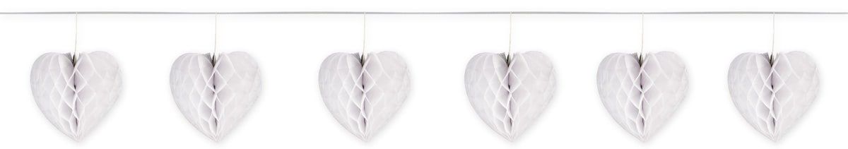 Honingraat Harten Slinger Wit 4 Meter