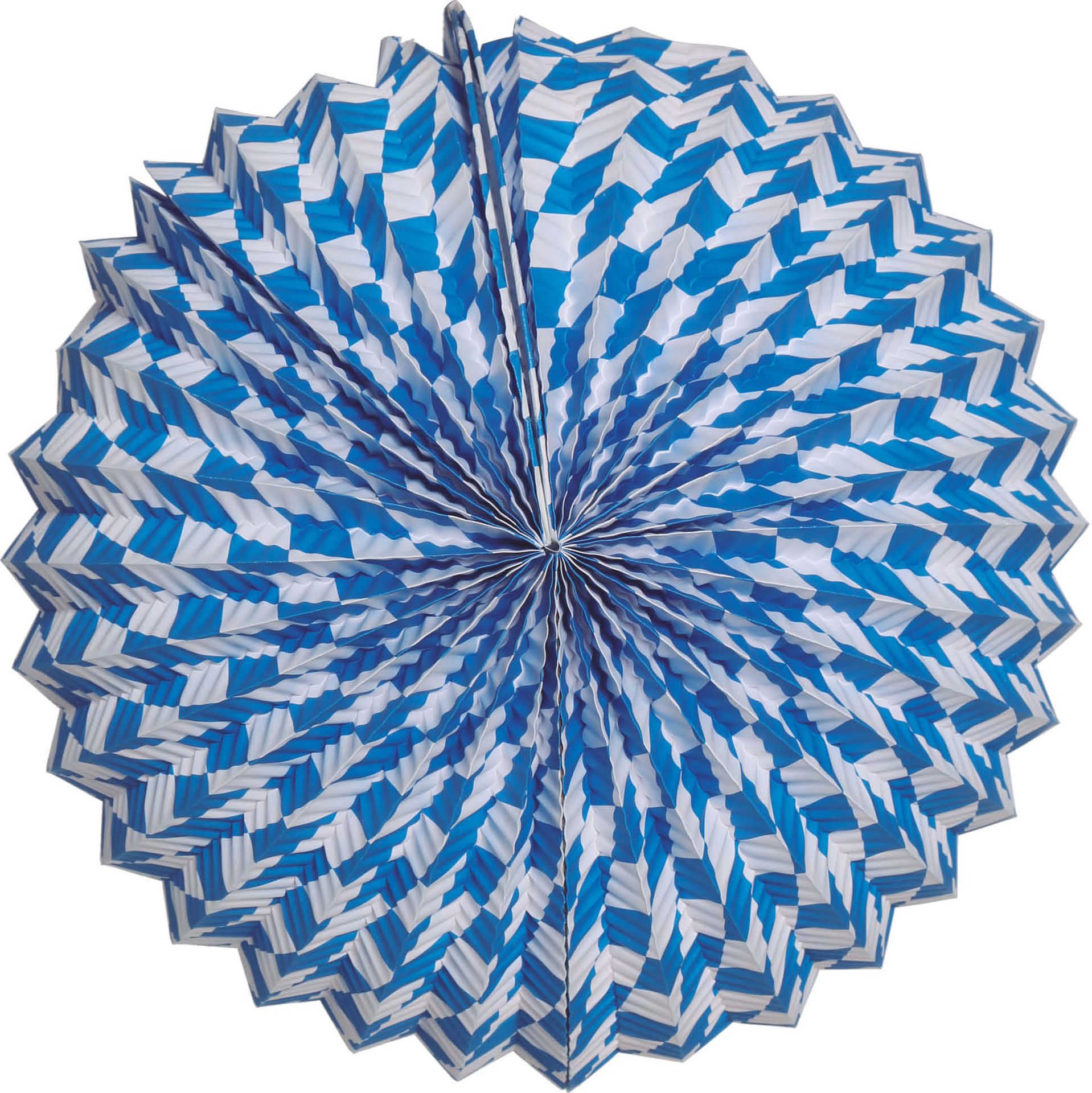 Honingraat Oktoberfest Lantaarn Blauw Wit 25cm