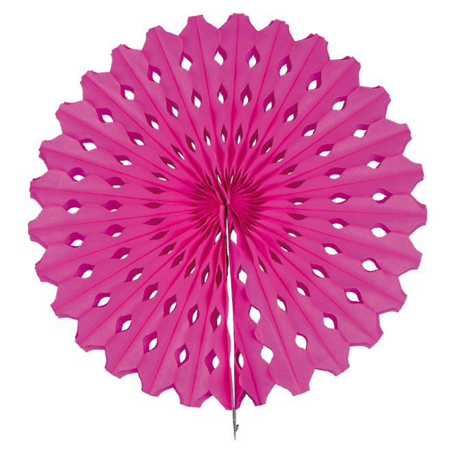 Honingraat Waaier Versiering Donker Roze 45cm
