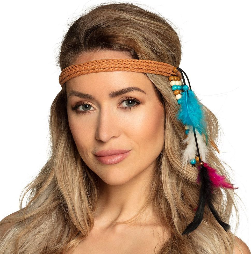 Hoofdband met Kralen en Veren