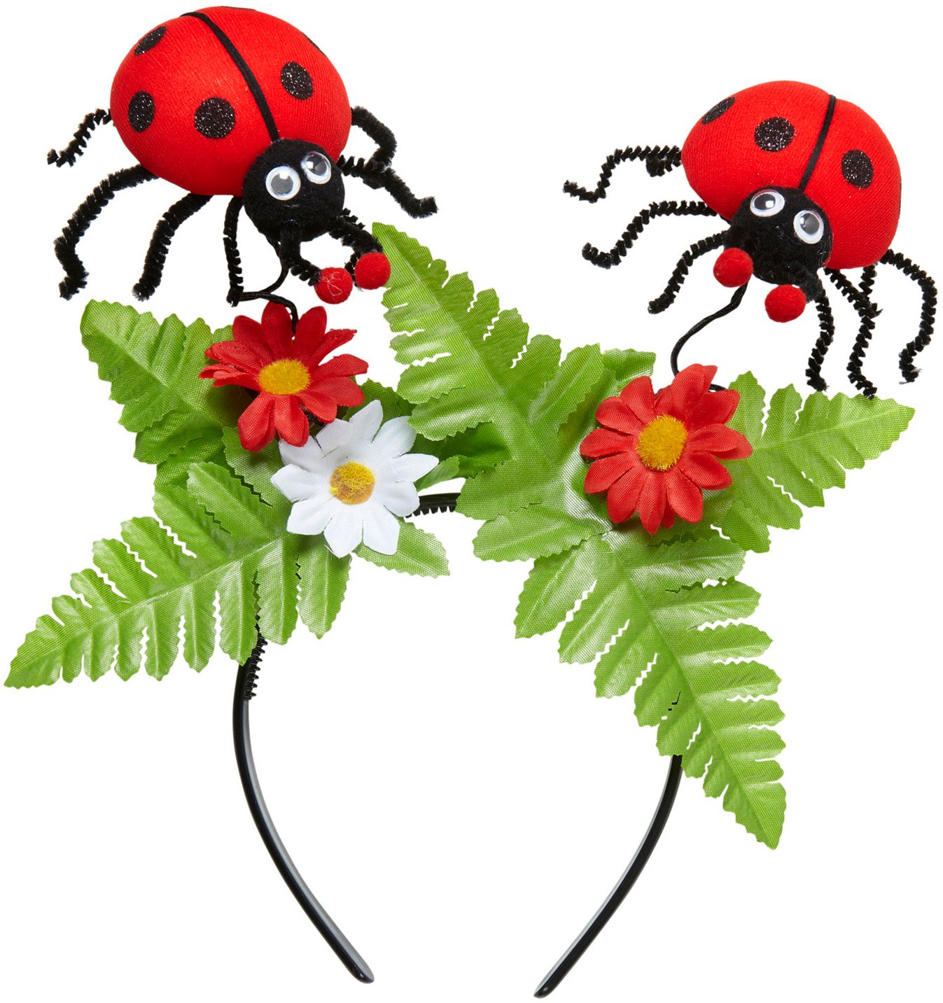 Hoofdband met Lieveheersbeestjes met Bloemen