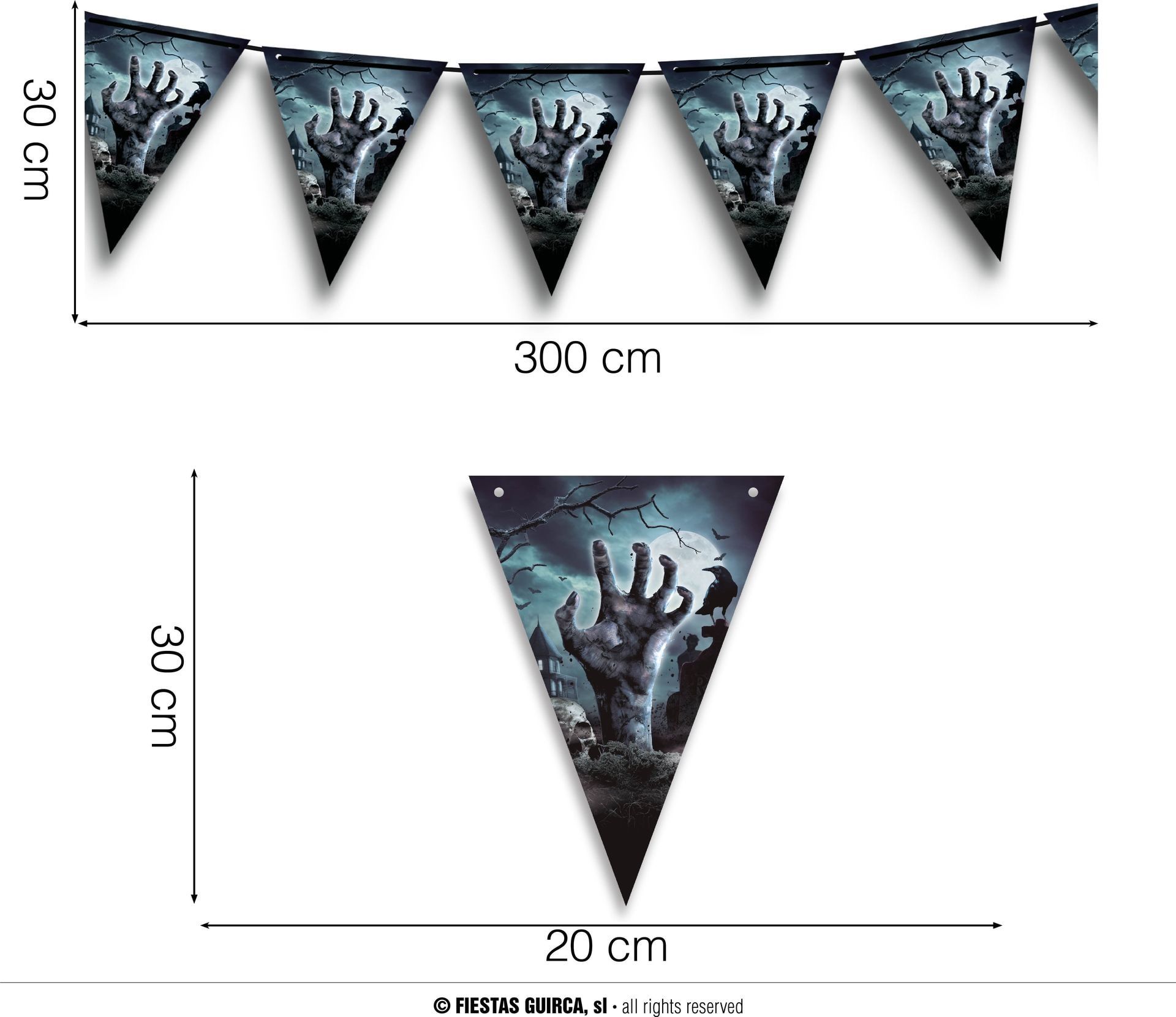 Horror Begraafplaat Vlaggenlijn