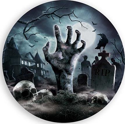 Horror Begraafplaats Wegwerp Bordjes