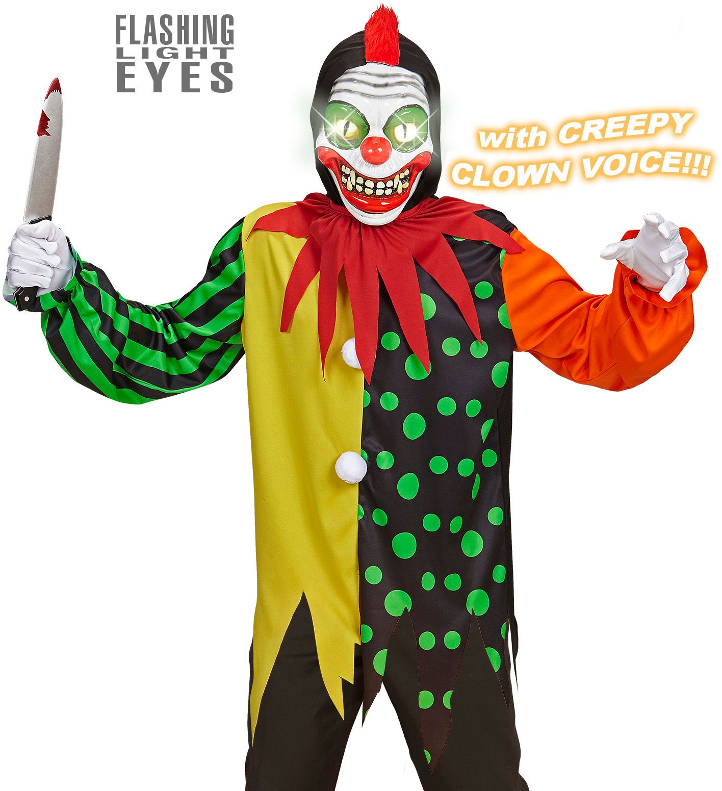 Chemicus eetpatroon Twisted Horror clown kostuum kind | Carnavalskleding.nl