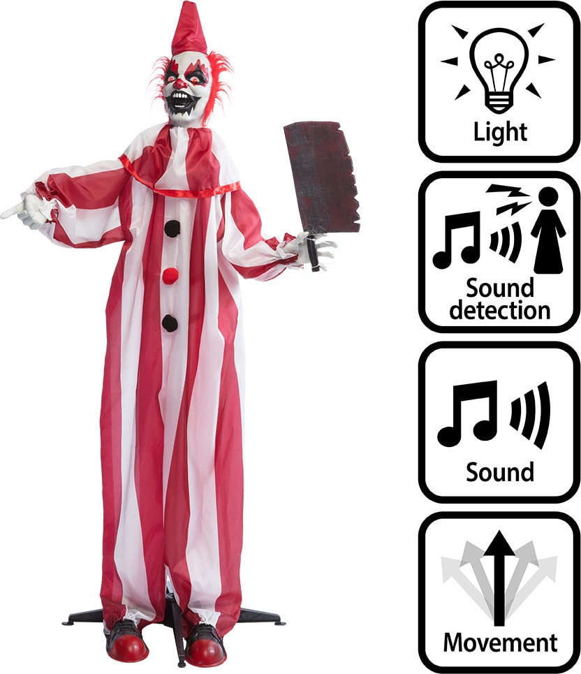 Horror Clown Pop Halloween Licht Geluid Beweging