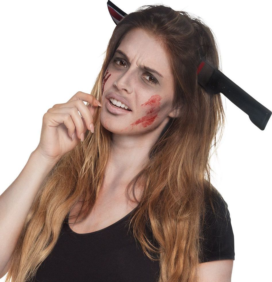 Horror Haarband Mes Door Hoofd