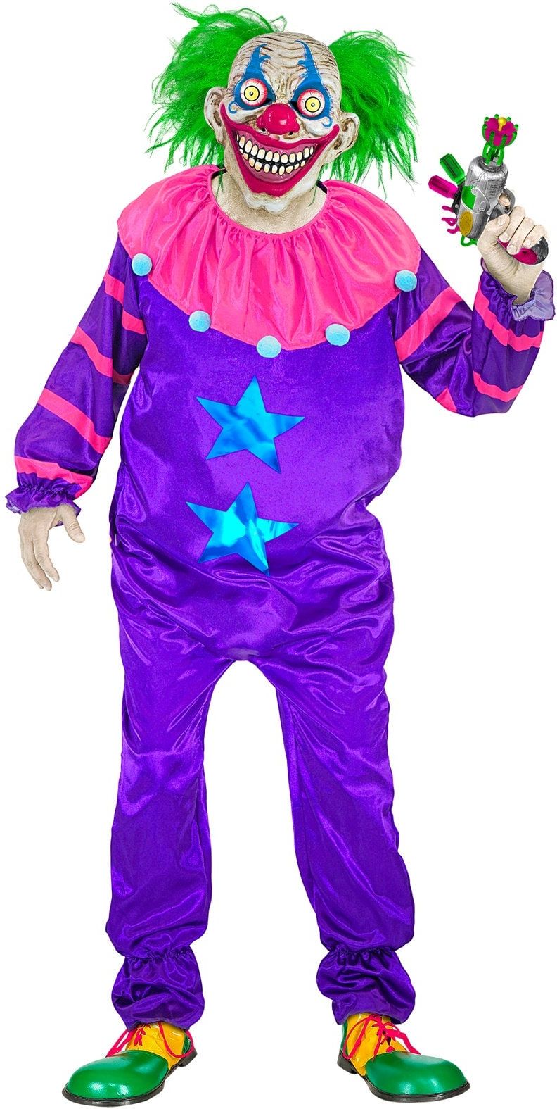 Horror Killer Clown Jumpsuit Paars Dames Heren