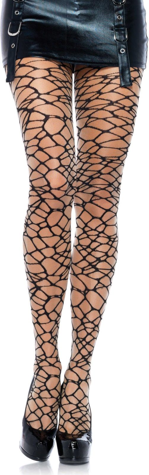 Huidskleur Panty met Barsten Motief