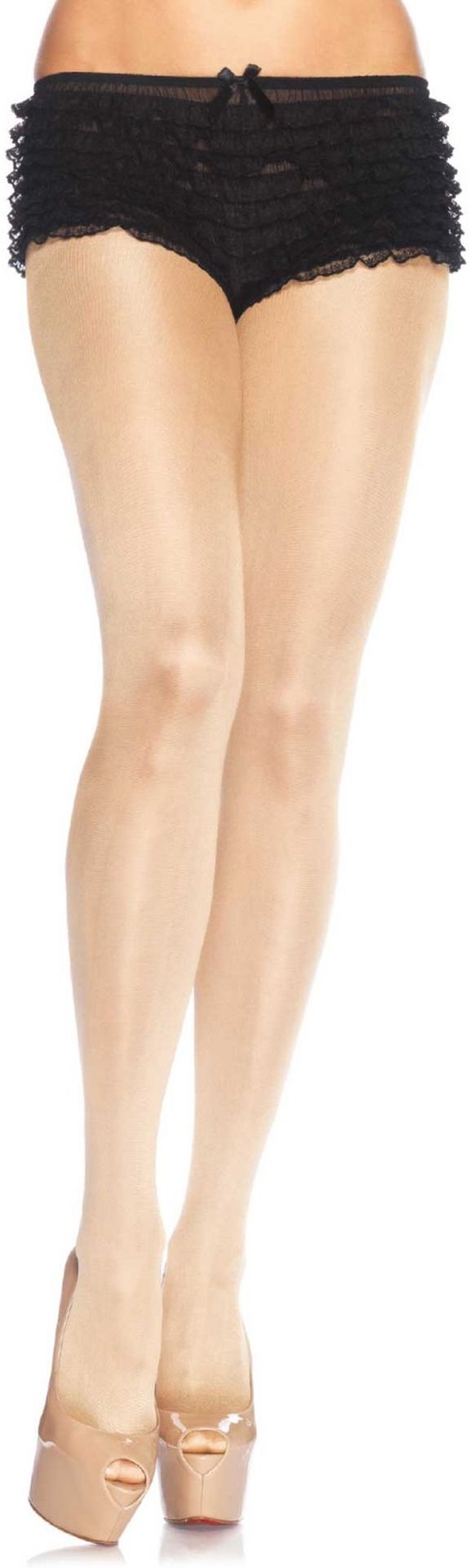 Huidskleur Panty met Zwart Katoenen Kruisje