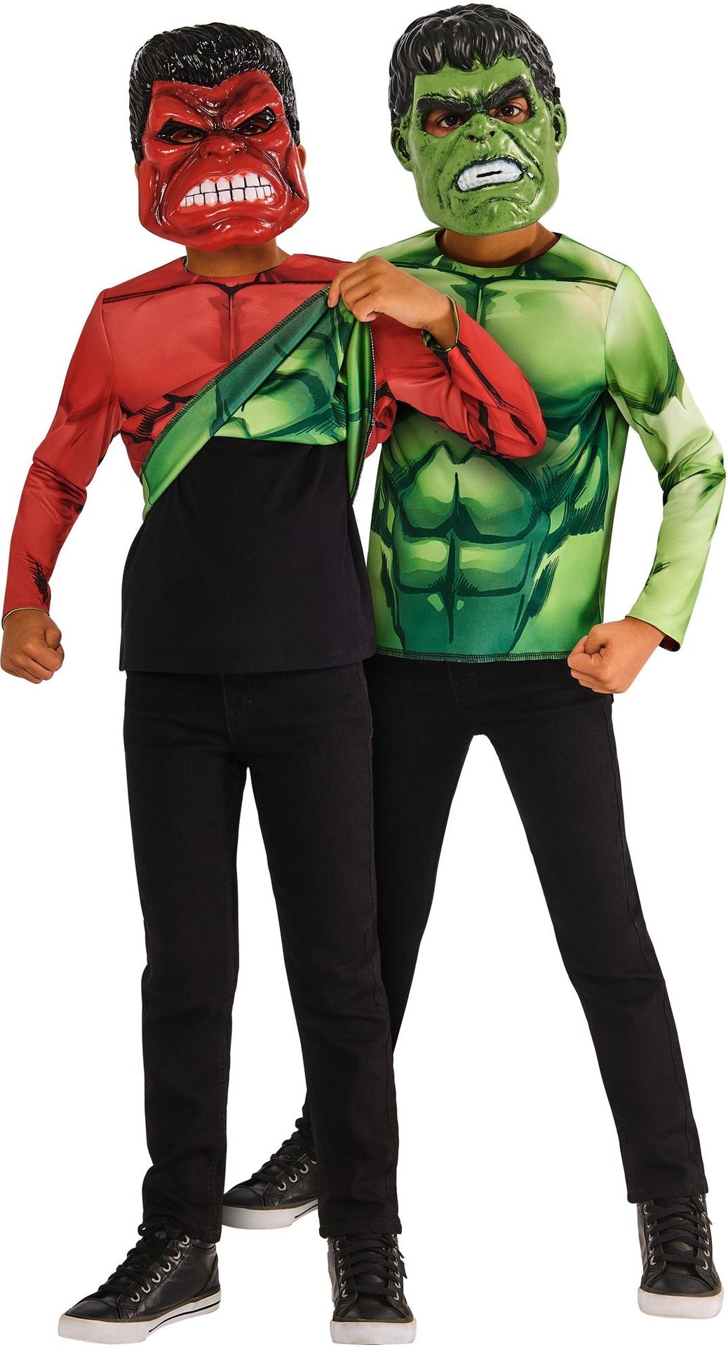 Hulk Omkeerbaar Shirt met Maskers Marvel