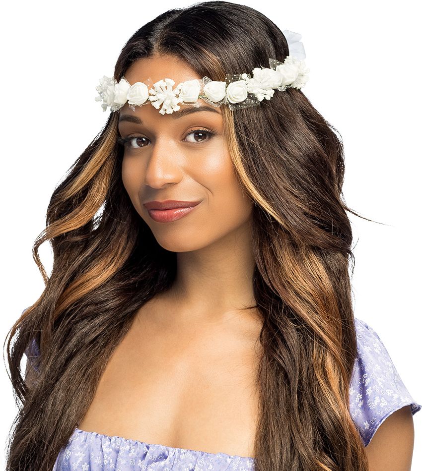 Ibiza Witte Bloemen Hoofdband