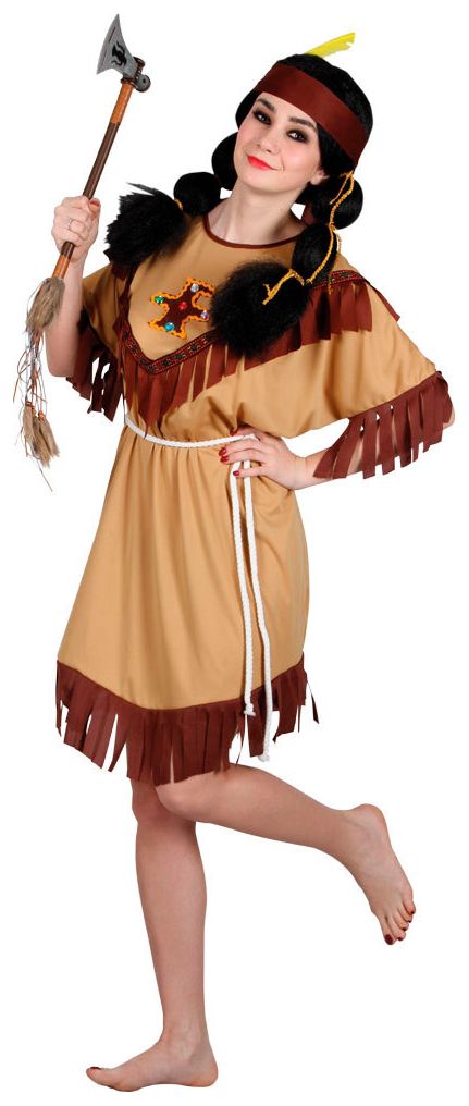 Indianen jurk bruin