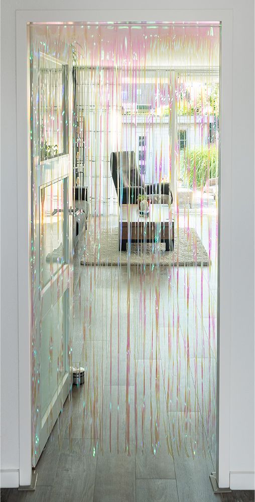 Iriserend Wit Foliegordijn 200cm