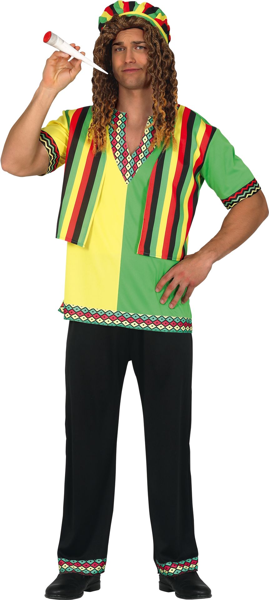 Jamaicaanse bob marley kostuum man
