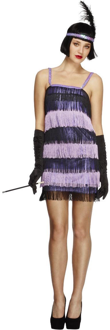 Jaren 20 Flapper Jurkje Paars