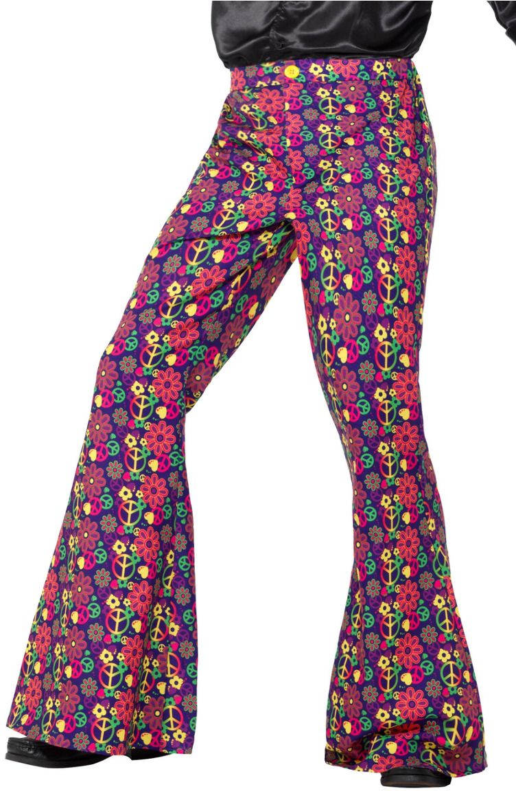 Jaren 60 Wijde Peace Broek