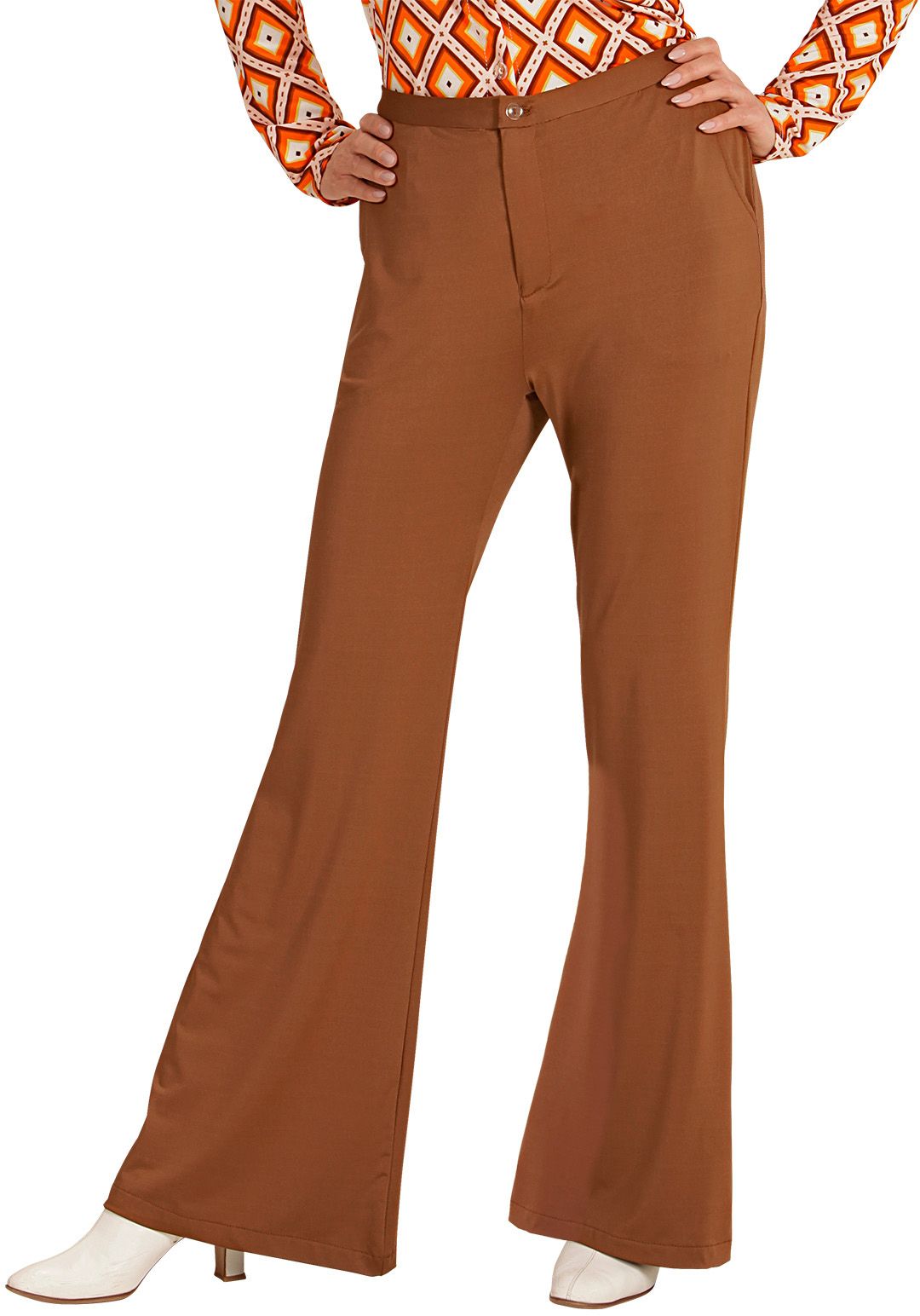 Jaren 70 Broek Dames Bruin