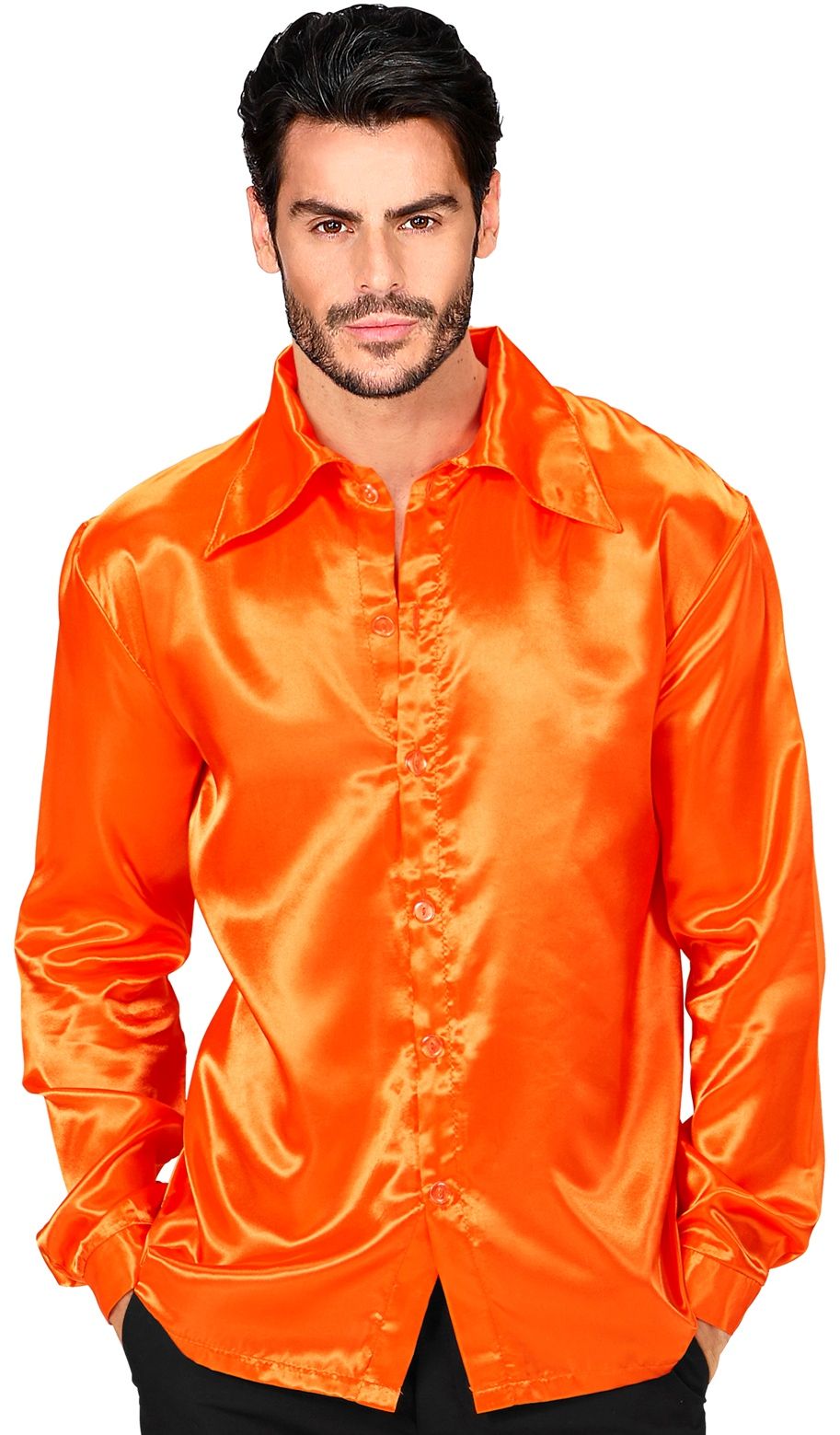Jaren 70 Disco Shirt Oranje