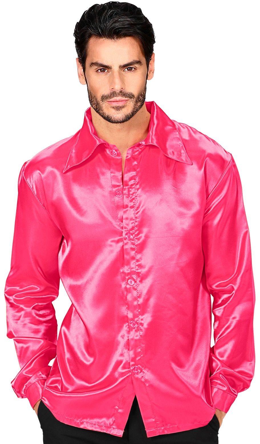 Jaren 70 Disco Shirt, Roze