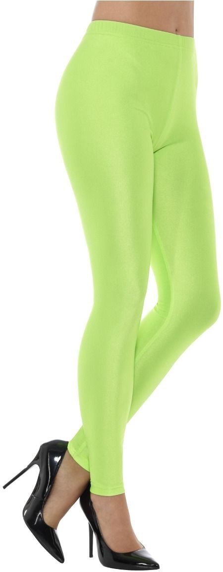 Jaren 80 Neon Leggings Groen